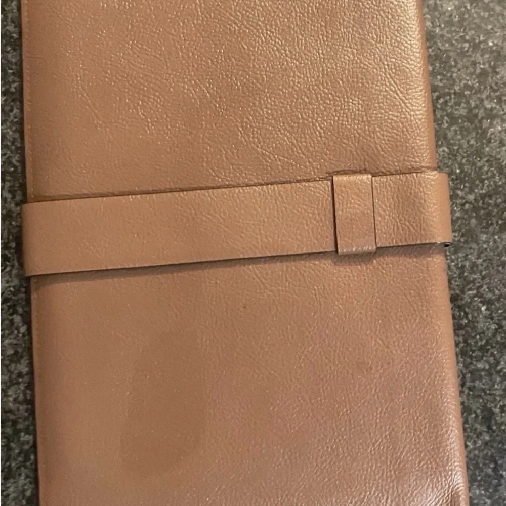 Ferrari Genuine Leather iPad Tablet Folio Brown w/Dust Bag Luxury Executive Case